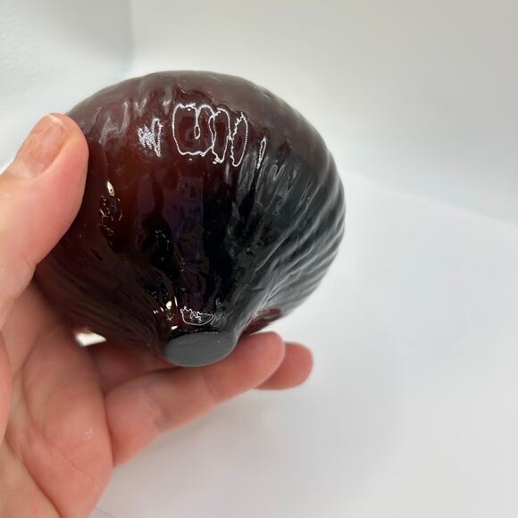 Blown Glass Red Onion Life Size Green Stem Unique Beautiful - Picture 6 of 10